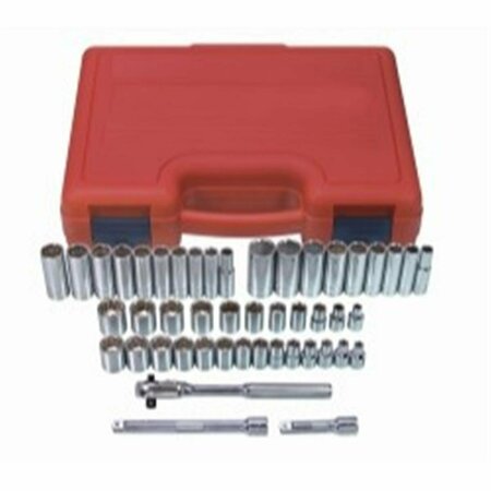 K-TOOL INTERNATIONAL Socket Set 3-8 Drive 47 Piecee 12 Point KTI22547